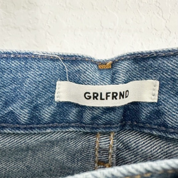 NWOT GRLFRND The Karolina Distressed A Little More Love Jeans Blue Size 24 - Picture 2 of 12